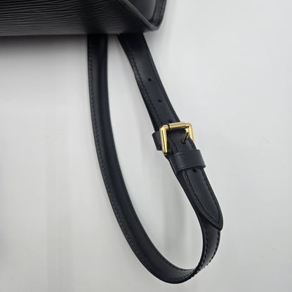 LOUIS VUITTON Mini Pochette Epi Leather Backpack Black