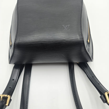 LOUIS VUITTON Mini Pochette Epi Leather Backpack Black