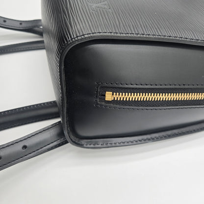 LOUIS VUITTON Mini Pochette Epi Leather Backpack Black