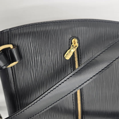 LOUIS VUITTON Mini Pochette Epi Leather Backpack Black
