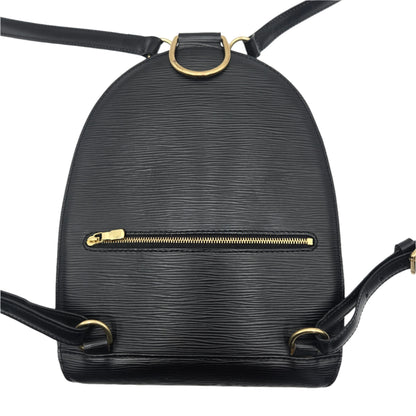 LOUIS VUITTON Mini Pochette Epi Leather Backpack Black