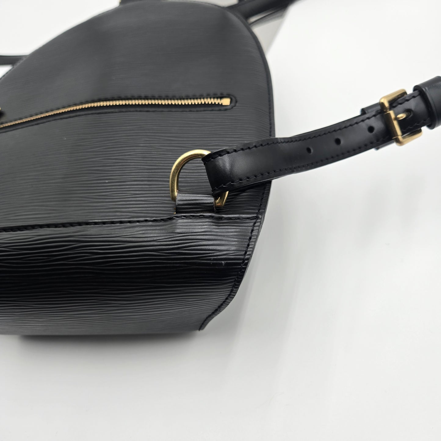 LOUIS VUITTON Mini Pochette Epi Leather Backpack Black