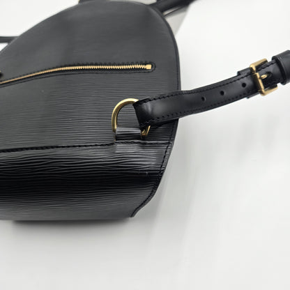 LOUIS VUITTON Mini Pochette Epi Leather Backpack Black
