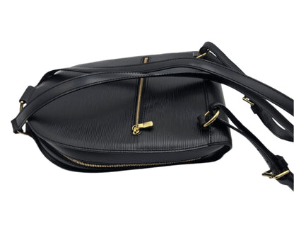 LOUIS VUITTON Mini Pochette Epi Leather Backpack Black