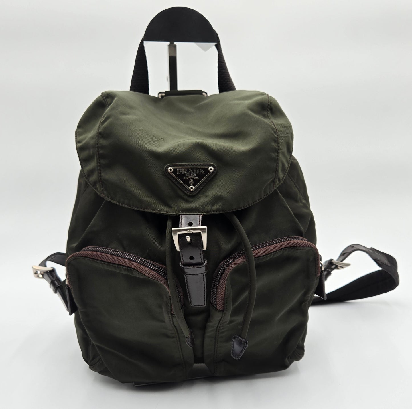 Prada Green Backpack Rucksack Nylon