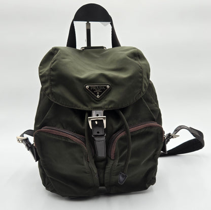 Prada Green Backpack Rucksack Nylon
