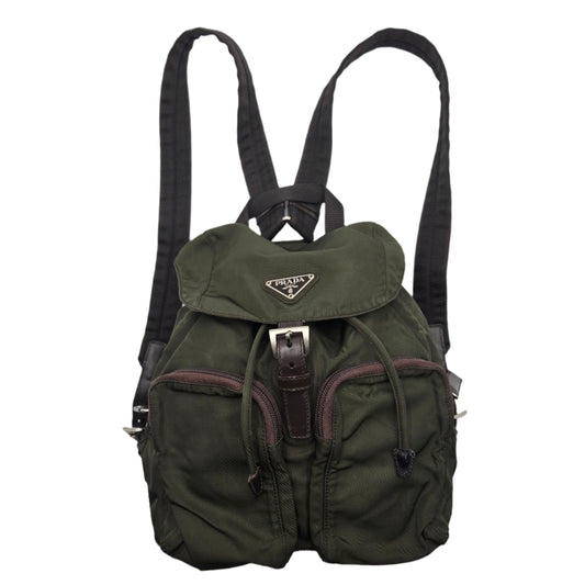 Prada Green Backpack Rucksack Nylon