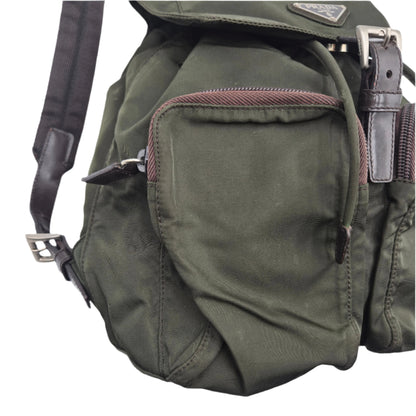 Prada Green Backpack Rucksack Nylon