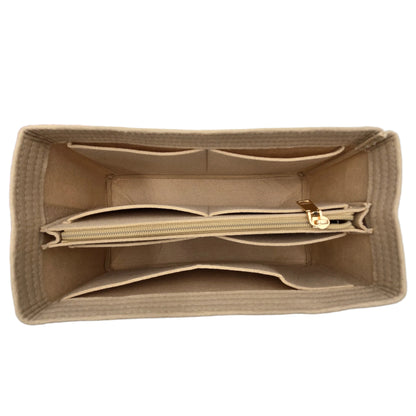 SMALL INNER PURSE LINER - Multi Pockets Cosmetic Bag (H4.1" x W8.6" x L4.3")