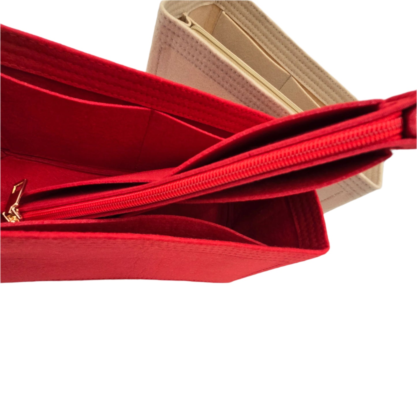 SMALL INNER PURSE LINER - Multi Pockets Cosmetic Bag (H4.1" x W8.6" x L4.3")