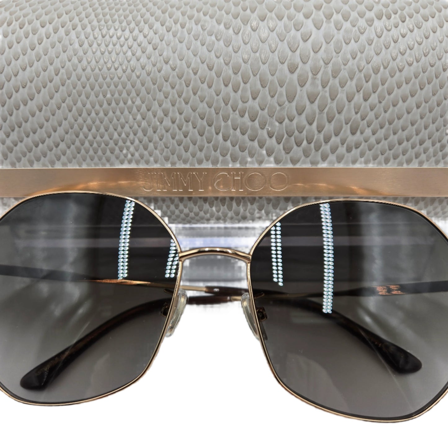 JIMMY CHOO sunglasses Brown Gold Brown Smoke Len Stainless Steel ASTRA