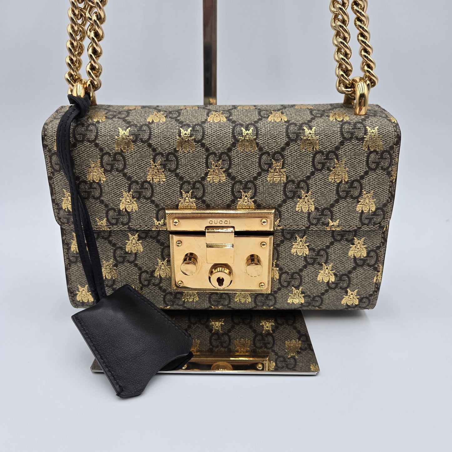 Gucci Small Padlock GG Bees 2-way Bag