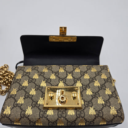 Gucci Small Padlock GG Bees 2-way Bag