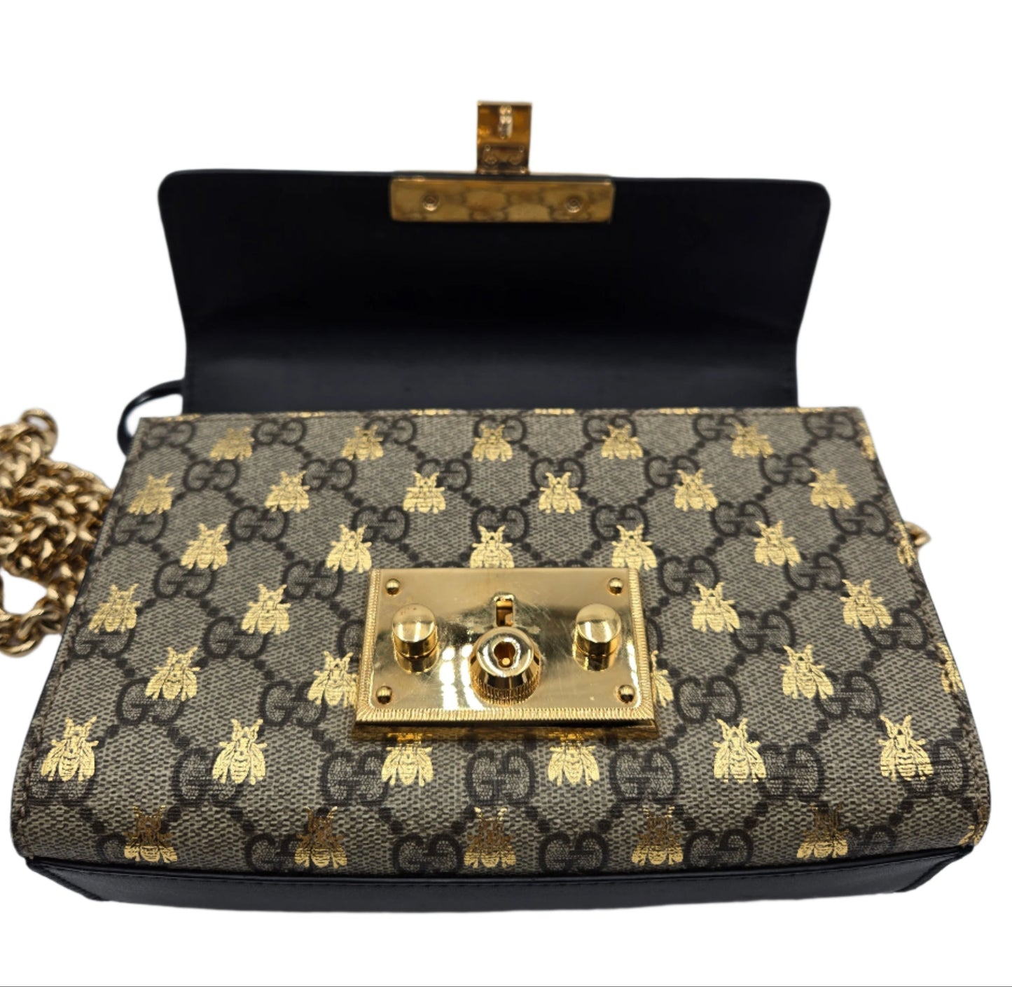 Gucci Small Padlock GG Bees 2-way Bag