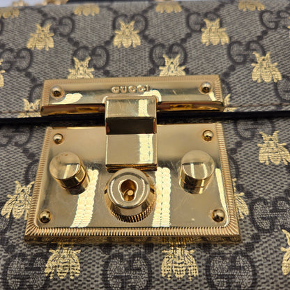 Gucci Small Padlock GG Bees 2-way Bag