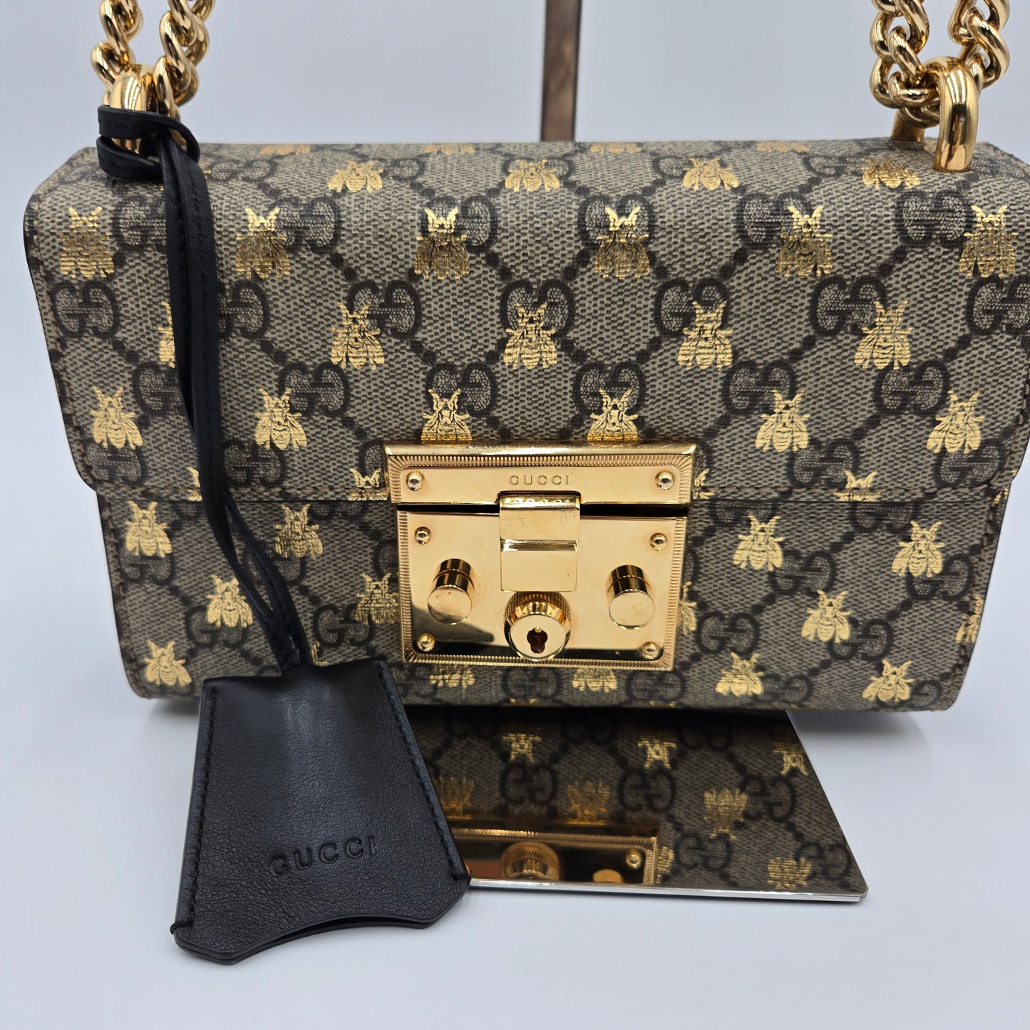 Gucci Small Padlock GG Bees 2-way Bag