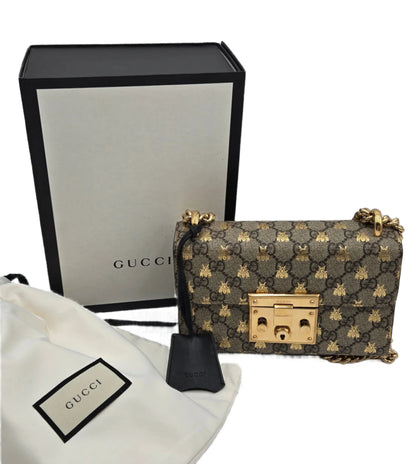 Gucci Small Padlock GG Bees 2-way Bag