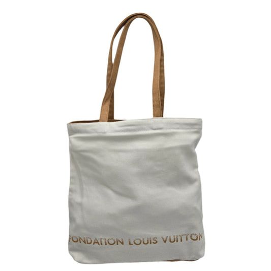 Louis Vuitton Authentic Fondation Exclusive Shoulder Tote Bag Canvas White 3851C
