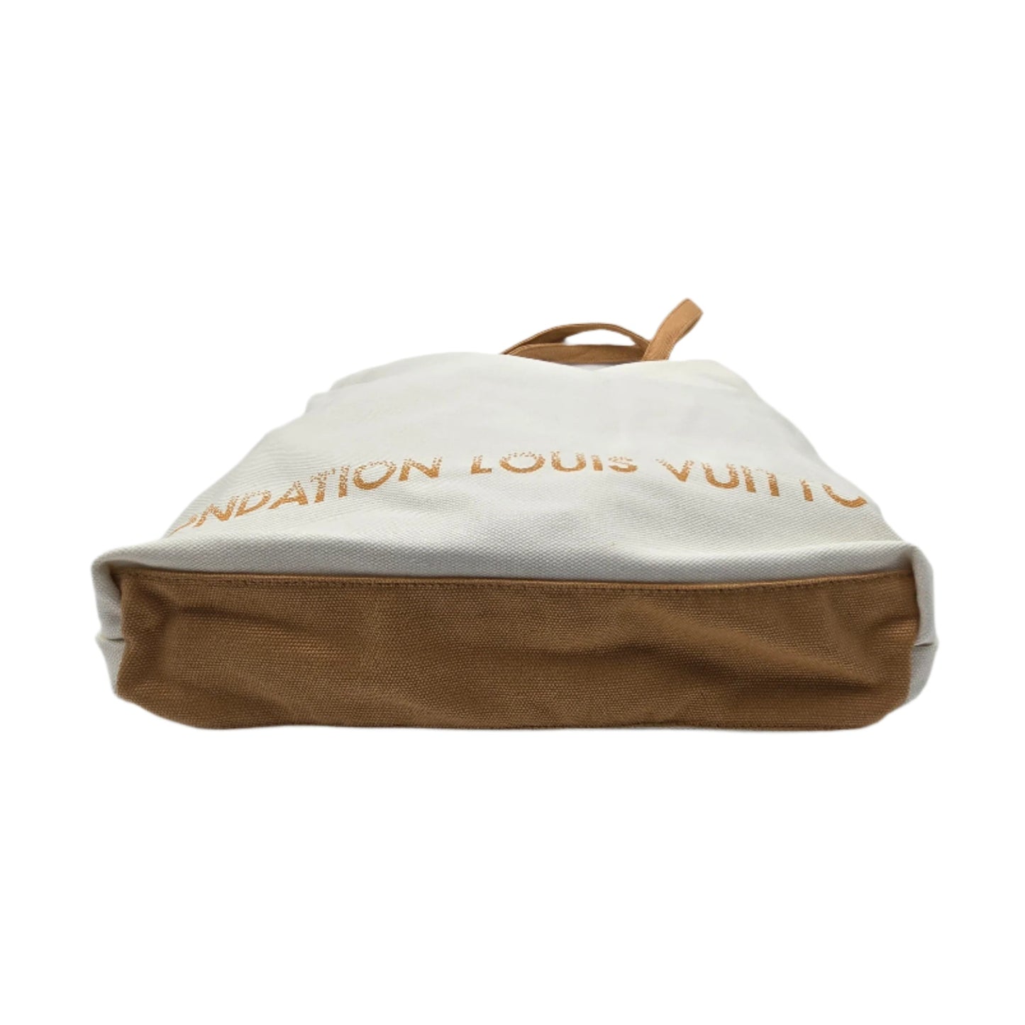 Louis Vuitton Authentic Fondation Exclusive Shoulder Tote Bag Canvas White 3851C