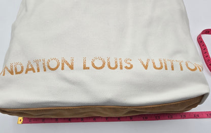 Louis Vuitton Authentic Fondation Exclusive Shoulder Tote Bag Canvas White 3851C