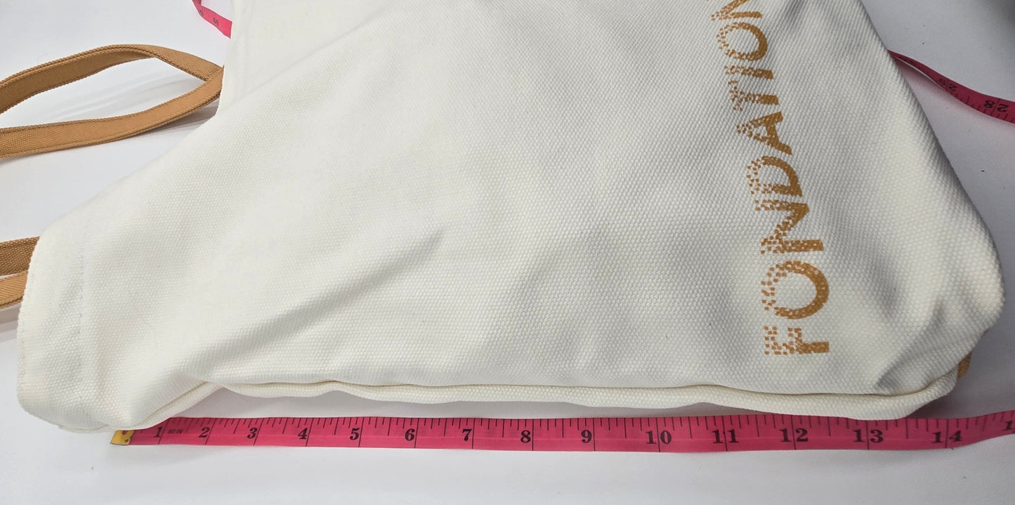 Louis Vuitton Authentic Fondation Exclusive Shoulder Tote Bag Canvas White 3851C