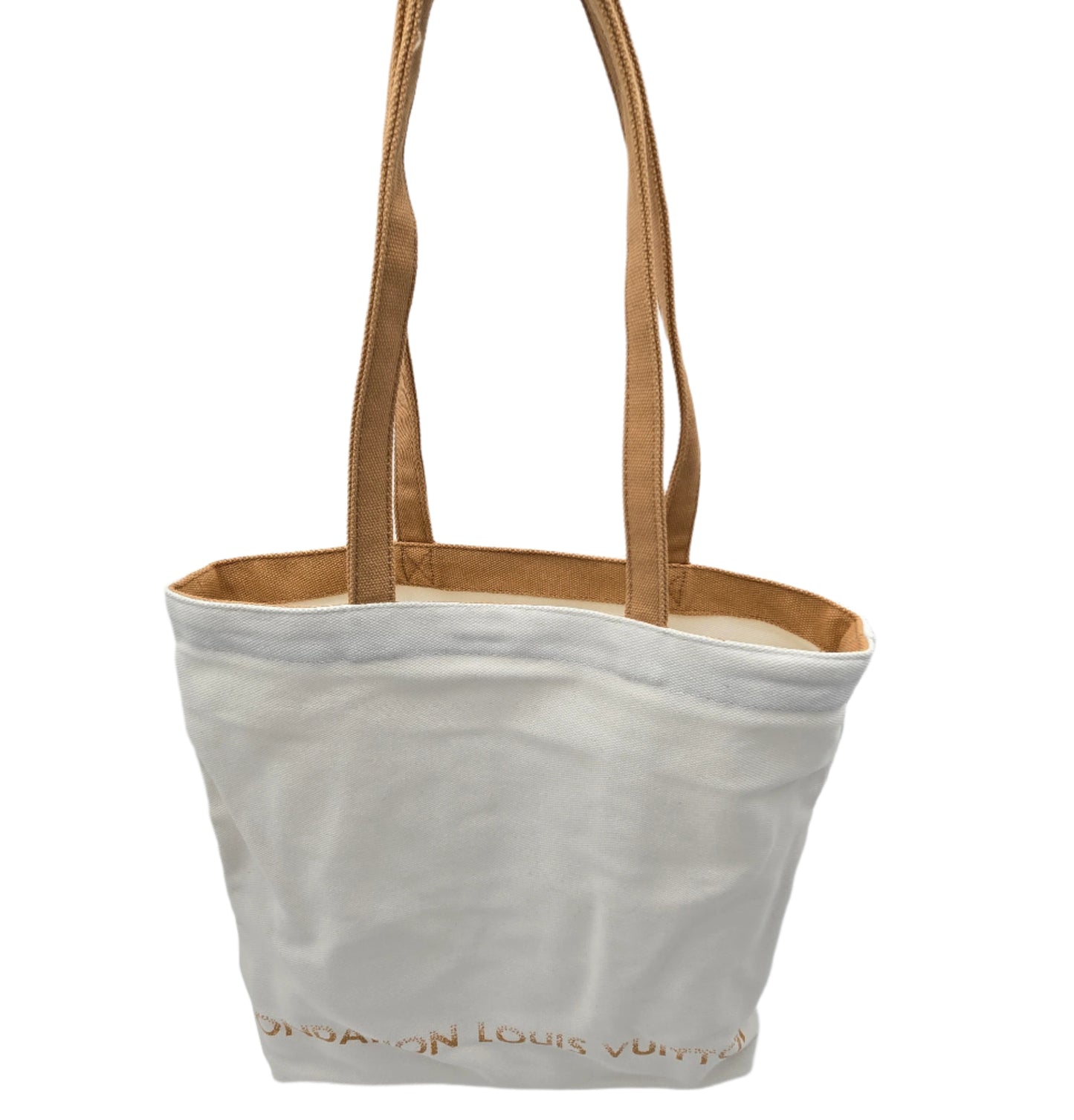 Louis Vuitton Authentic Fondation Exclusive Shoulder Tote Bag Canvas White 3851C
