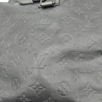 Louis Vuitton Black Embossed&nbsp;Monogram Leather Backpack