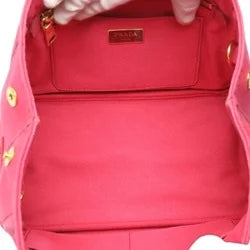 PRADA Canvas Canapa Tote Cotton Denim B2439G Pink 2-way Bag