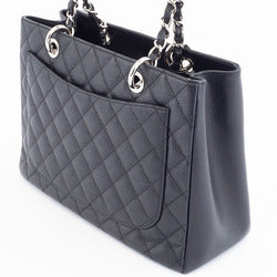 Chanel Caviar Skin GST Chain Tote Bag / Silver Hardware A50955 - COA Included