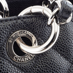 Chanel Caviar Skin GST Chain Tote Bag / Silver Hardware A50955 - COA Included