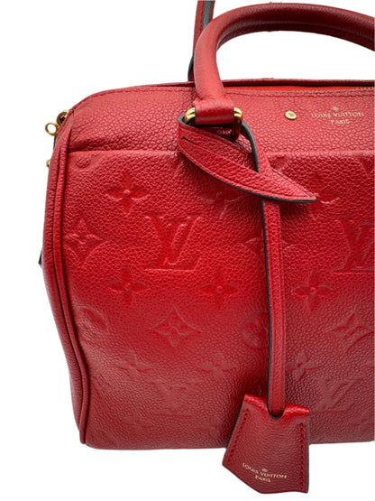 Louis Vuitton Speedy Bandouliere 25 Boston Bag Monogram Empreinte Scarlet (Red)