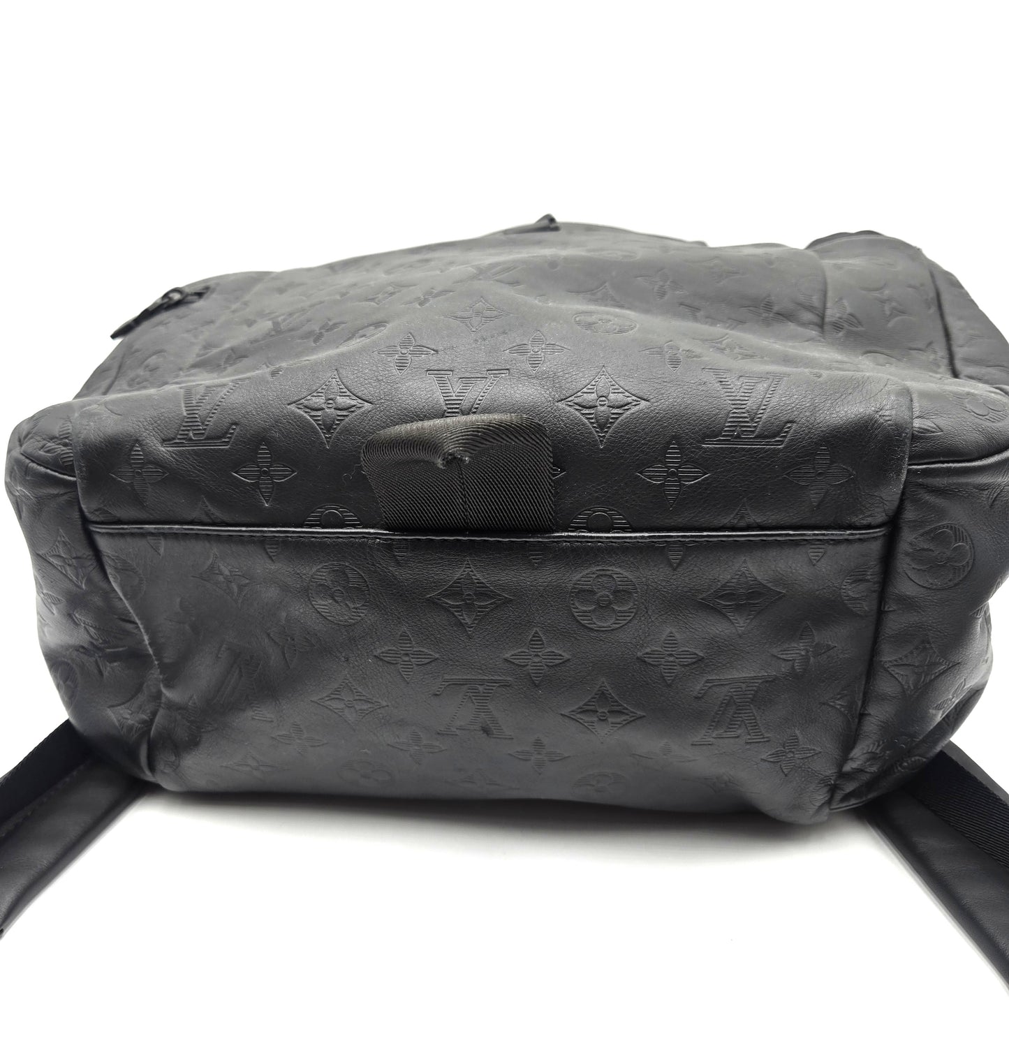 Louis Vuitton Black Embossed&nbsp;Monogram Leather Backpack