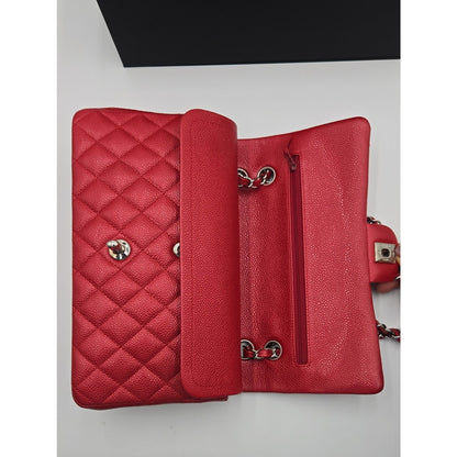 Chanel Double Flap Caviar Mefium Silver Hardware SERIES 20