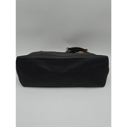 Gucci Interlocking G Soho Chain Tote Handbag, Leather, Black, 536196 - COA incl