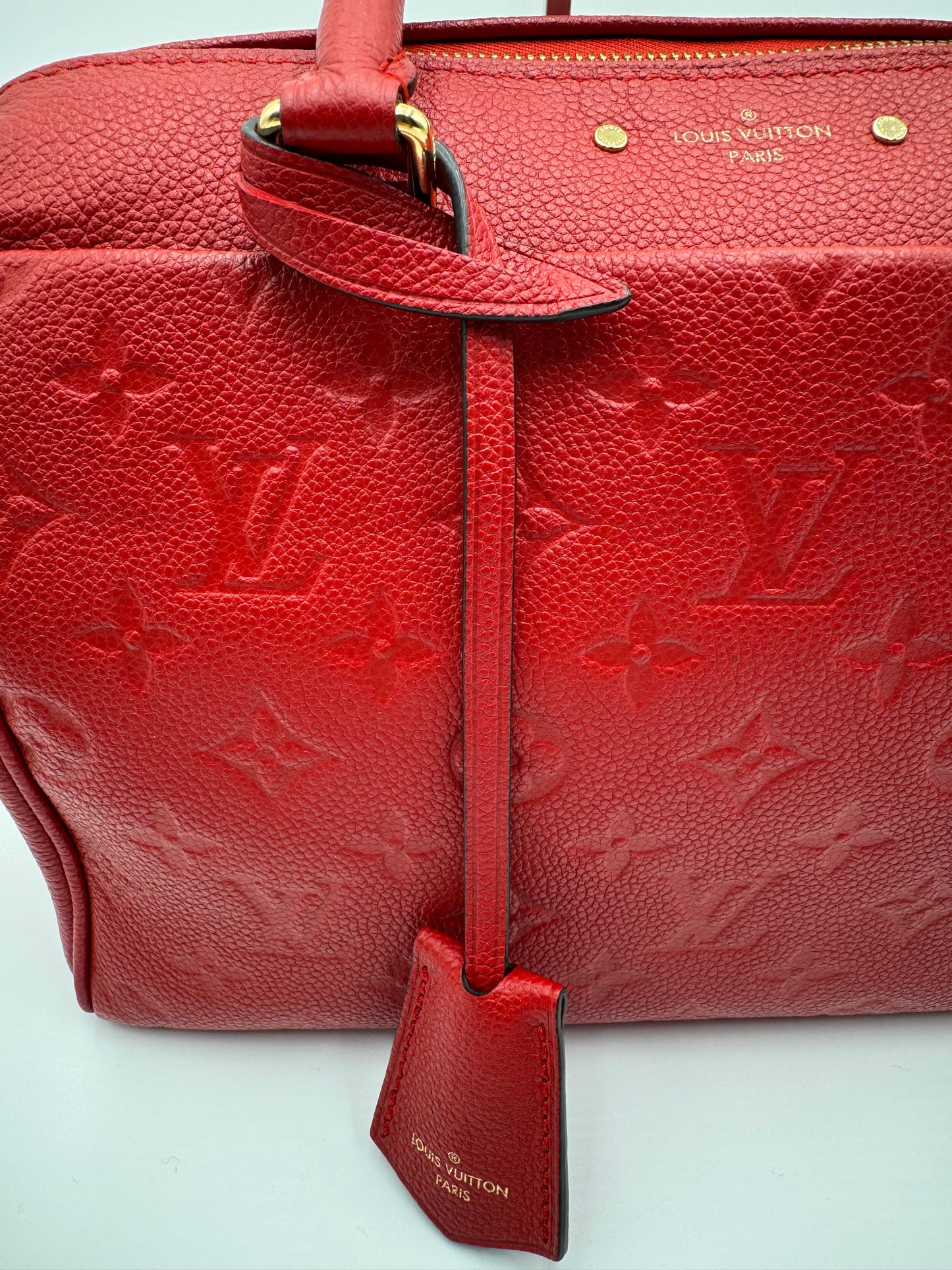 Louis Vuitton Speedy Bandouliere 25 Boston Bag Monogram Empreinte Scarlet (Red)