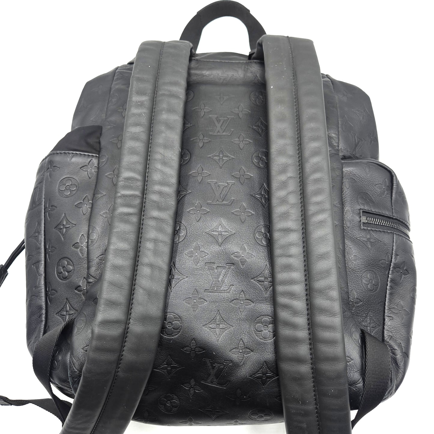 Louis Vuitton Black Embossed&nbsp;Monogram Leather Backpack