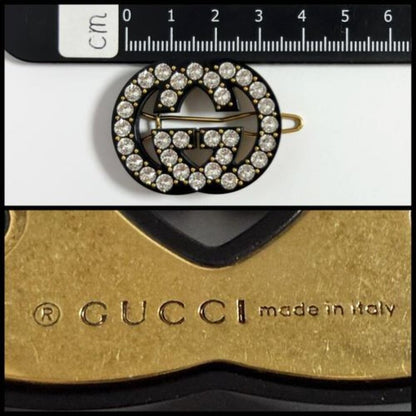 #107 - Gucci Women's Hairpin Hair Clip Barrette Double G