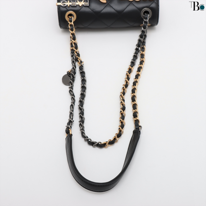 Chanel Coco Clips Flap Bag Embellished Quilted Lambskin Small - LIKE NEW