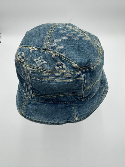 Louis Vuitton Bonnet Damier Giant Wave Monogram Cotton Reversible Bucket Hat - LIKE NEW