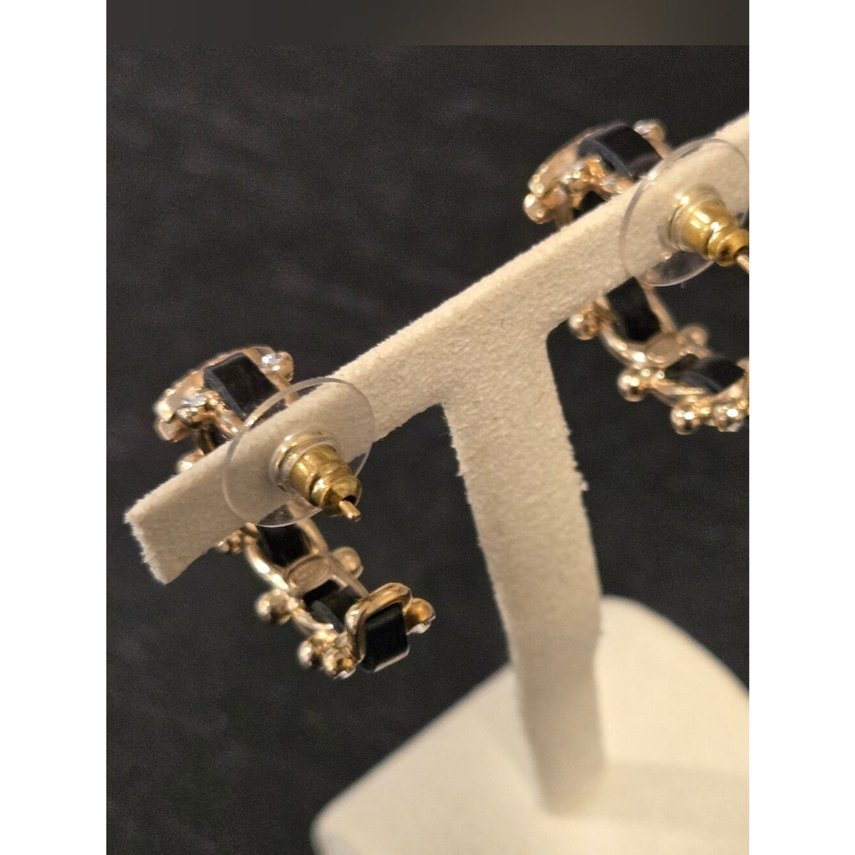#197 - Chanel CC Hoop Earrings w/leather 2021
