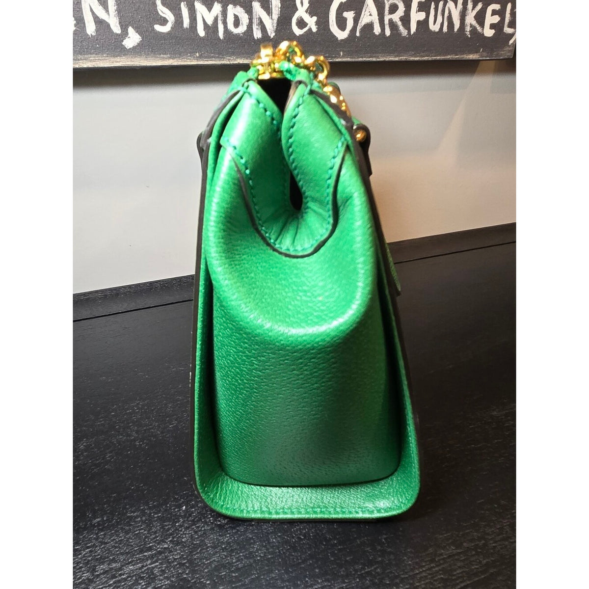 Gucci GG flora Ophidia PVC & leather 2 Way Handbag Beige x green 547551
