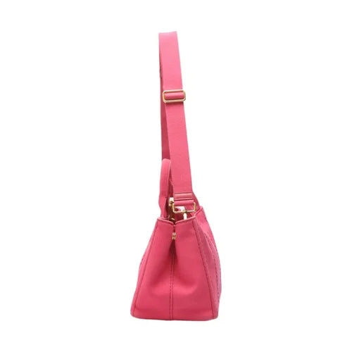 PRADA Canvas Canapa Tote Cotton Denim B2439G Pink 2-way Bag