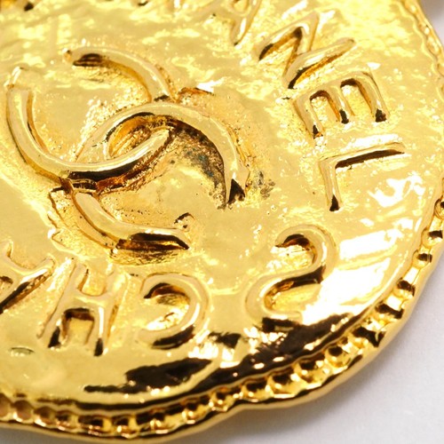 Chanel Necklace Coco Mark Circle GP Plated Gold