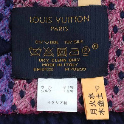 LOUIS VUITTON Echarpe Logomania Muffler/Scarf Navy Multi M70899 GM0138