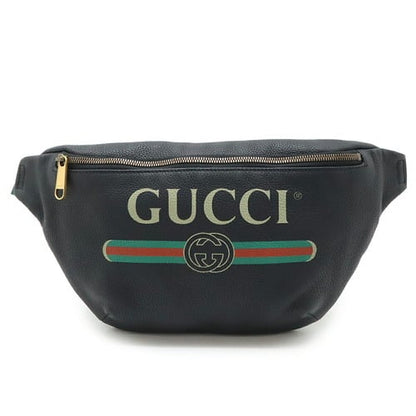 Gucci Sherry Line Belt Bag, Waist Pouch, Body Leather, Black, 493869_2