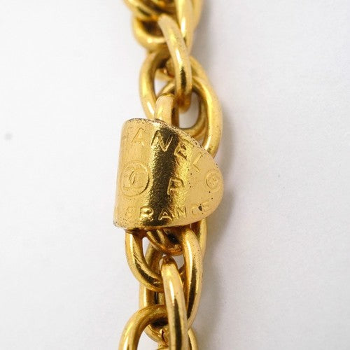 Chanel Necklace Coco Mark Circle GP Plated Gold
