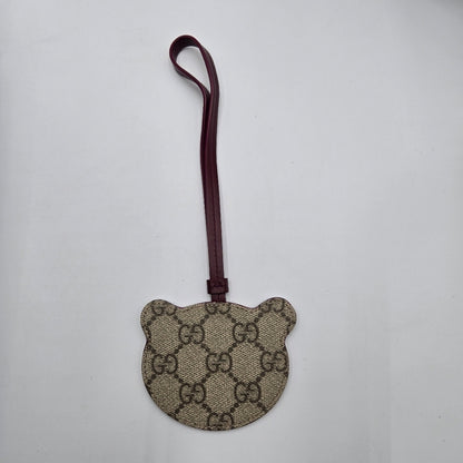 # 125 - Gucci Panda-Shaped Bag Charm for Women, 821811, GG Canvas,