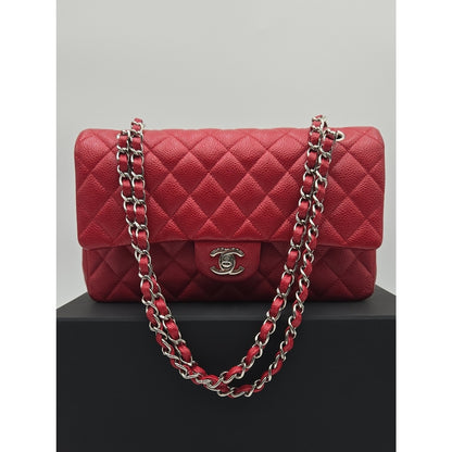 Chanel Double Flap Caviar Mefium Silver Hardware SERIES 20