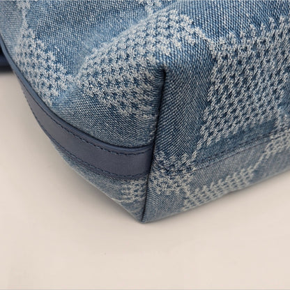 NWT - Louis Vuitton Damier Denim Vagabond Hobo Blue, COA included