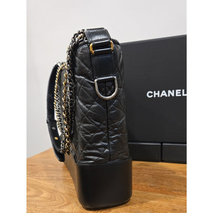 CHANEL Gabrielle Doo Large Vintage calf Chain Shoulder - Black (2017-2018)